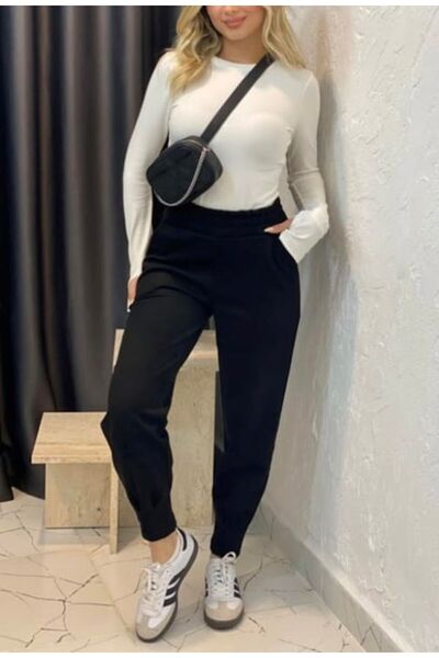 Leila Suede Pants with Leg Pencil