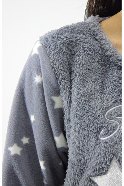 mefa Yıldız Desenli Polar Pijama Takımı
