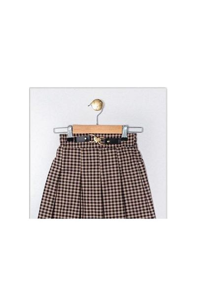 xjoy kids XJOY 155-01-25 - Пола за момиче 4-13 години, жакард и детайл от колан