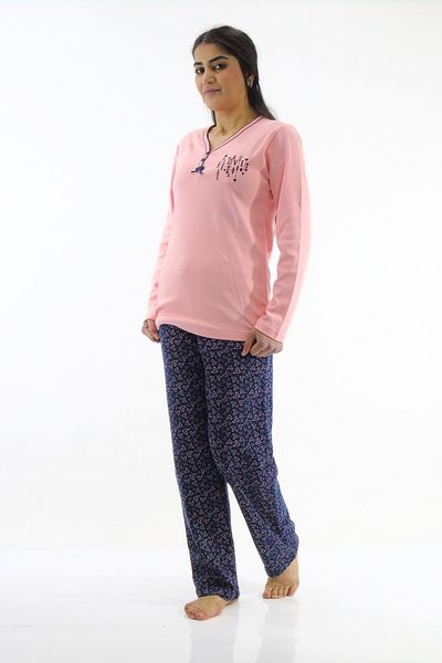 mefa Set pijama interlock cu nasturi cu guler