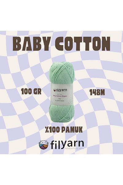 Filyarn 100 γραμμάρια Oeko-tex Certified Cotton Yarn για μωρό και γιλέκο - Σχέδιο πλεξίματος χειρός