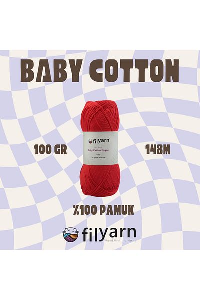Filyarn 100 γραμμάρια Oeko-tex Certified Cotton Yarn για μωρό και γιλέκο - Σχέδιο πλεξίματος χειρός
