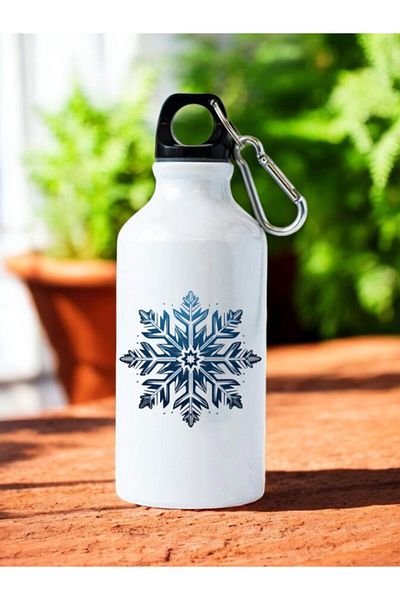 lili hediyelik Snowflake Printed Water Bottle