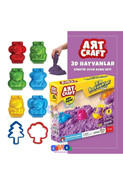 DeYiDo 3D Hayvanlar Kum Seti - Kinetik Kum Set - Şekilli Oyun Kumu - Eğitici ...