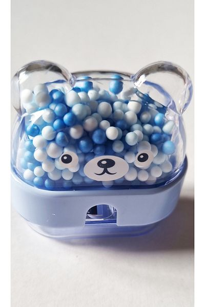 Modellino Colorful Teddy Bear Sharpener with Beads and Trash - Mk-4035 Micro, 1 Piece