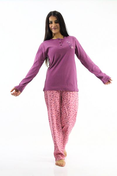 mefa Set pijamale interlock cu modele florale