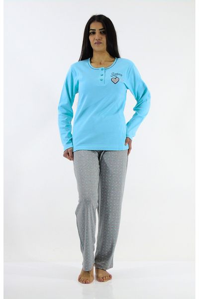 mefa Set pijamale interlock brodate