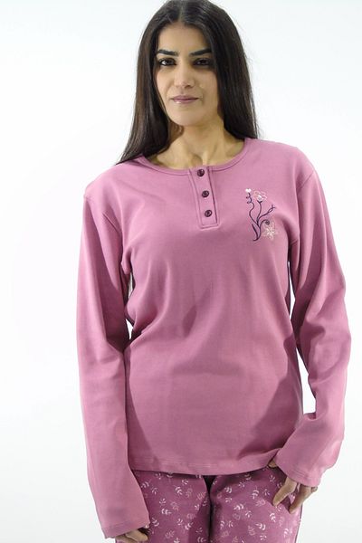 mefa Set pijamale interlock cu modele florale
