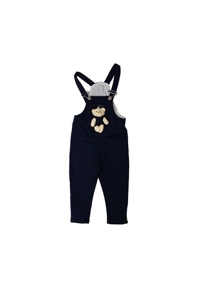 CNS Concept Dark Blue Denim Slim Fit Bear Salopette