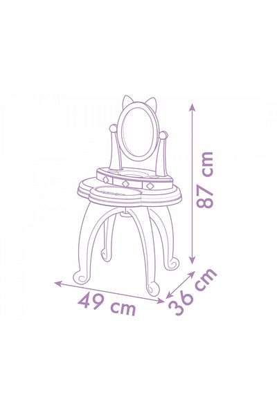 NW NessiWorld Nessiworld Smoby Gabby Makeup Table with Legs