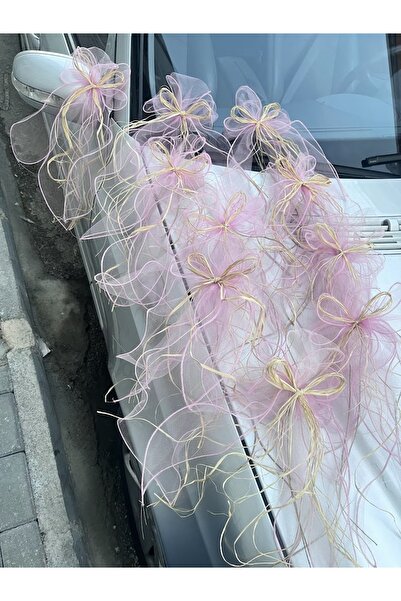 ecrin tuhafiye hobi 10 Adet Düğün Arabası Süsü Gelin Arabası Konvoy Süsü & Bo...