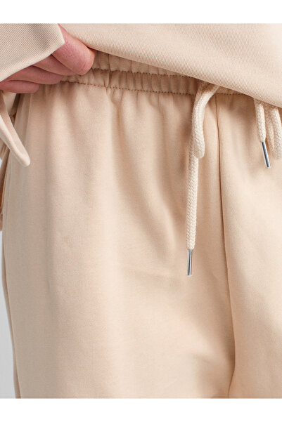 Dilvin 70458 Pantaloni de jogger de bază - Bej deschis