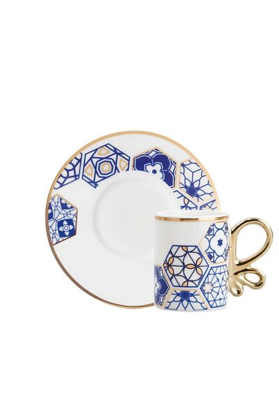 ACAR Blue Sky Pattern1 Turkish Coffee Cup for 6 People
