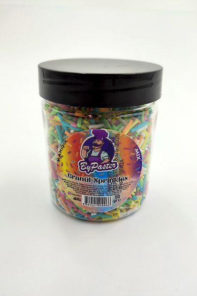 Dekamis Granular Sugar 50 G. Colorful Cake Decoration Granular Sprinkles 50 Gr Colorful Mixed