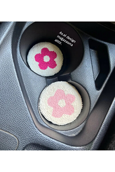 AKBAŞ DESİGN Punch Nakışı 2li Araba Bardak Altlığı /car Coaster