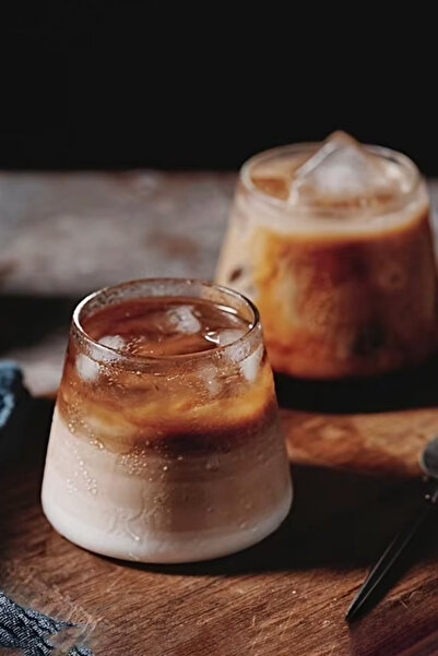 Heredot 2 قطعة كوب مقاوم للحرارة سعة 400 مل للقهوة، المشروبات الغازية، الويسك...