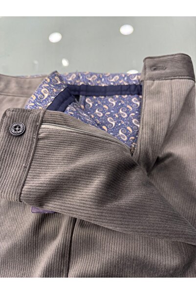 BIGMEN Lüx Kadife Klasik Rahat Kesim İçi Polarlı Baba Kadife Pantolon