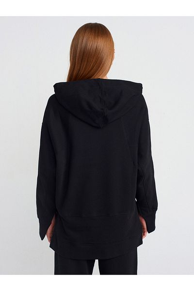 Dilvin 40403 Cusătură umoristică Slit Sweat-Negru