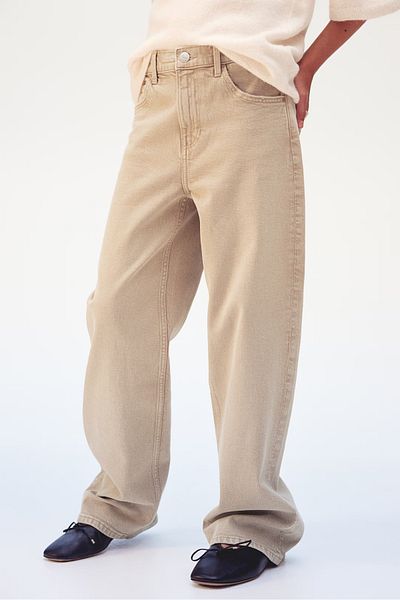 rois kids Girl's Wide Leg Wide Leg Ecru Pants