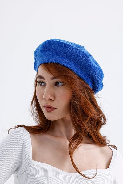 nord arc Saks Blue Women's Wool Plush French Painter Hat I Beret