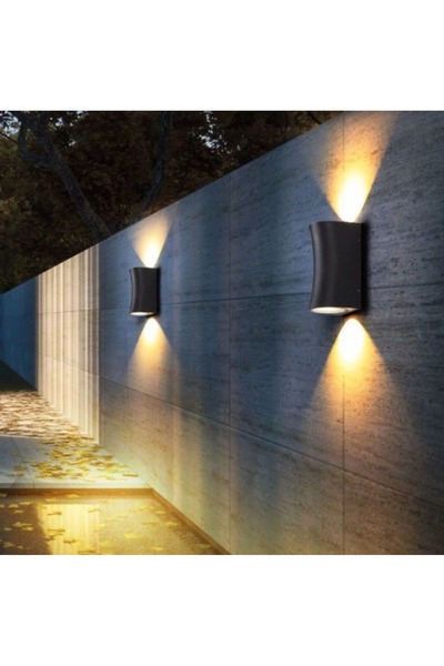 Noas YL83-1032 MİRA 6 Watt Siyah Çift Yönlü Dış Mekan LED Aplik - Gün Işığı (3200K) - IP65