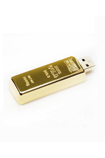 AMİDA Adonis USB Memory Gold Bar Design, 2Gb - Fast and Durable Storage