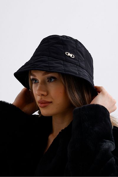 nord arc Black Quilted Bucket Hat with Water Repellent Feature