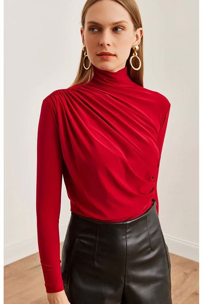 Nisa Bluză Sandy cu detaliu Half Fisherman Drape