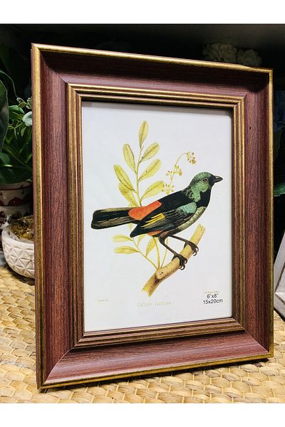 studyosercan2 إطار صور مزخرف مقاس 15x21 خط ذهبي بني على الطراز الكوري مغلف للعام الجديد والعام الجديد وعيد الميلاد