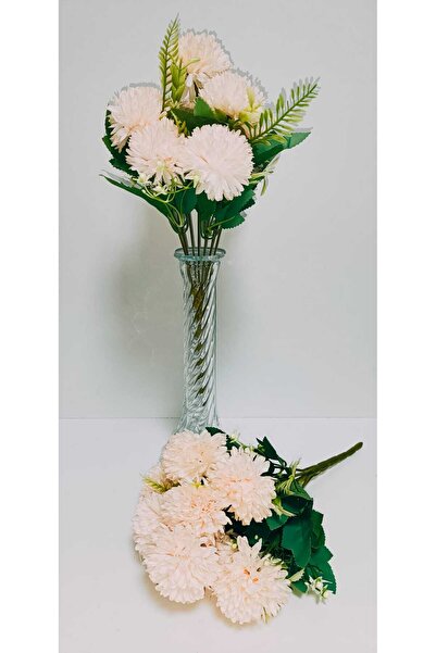 OSO HOME زهرة أقحوان صناعية بمظهر أنيق 1 باقة لون سلمون 9 فروع 33 سم