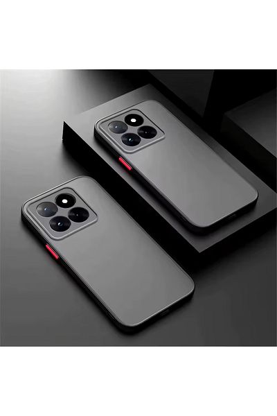 Fibaks حافظة هاتف Xiaomi Mi 14T غير لامعة مضادة لبصمات الأصابع وغطاء من السيليكون الصلب مع مفاتيح ملونة