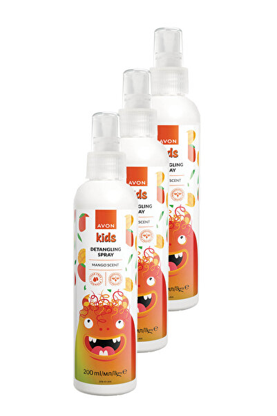 AVON Kids Çocuklar İçin Mango Kokulu Saç Açıcı Sprey 200 ML. Üçlü Set