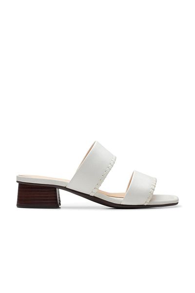 CLARKS Cream Genuine leather Sandals For Womens