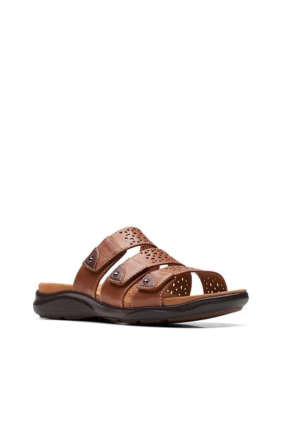 CLARKS Brown Genuine leather Sandals For Womens