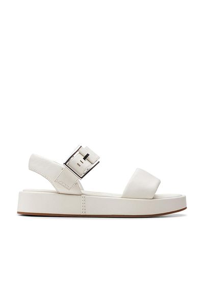 CLARKS Cream Genuine leather Sandals For Womens