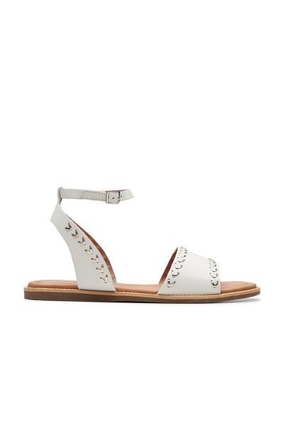 CLARKS Cream Genuine leather Sandals For Womens