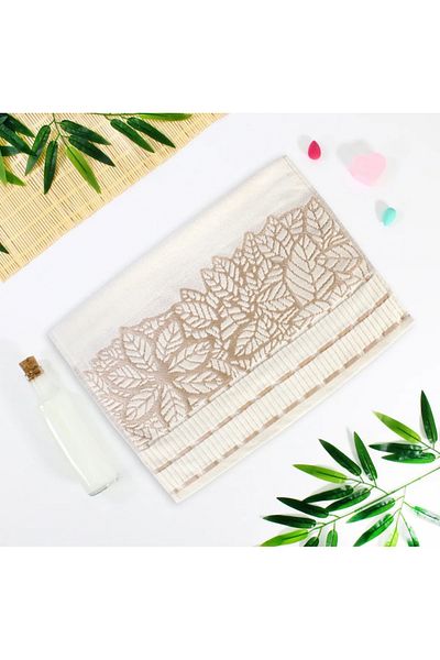 Nesrin Set of 4 Velvet Luxury Jacquard Dowry 50×90 Hand Face Towels