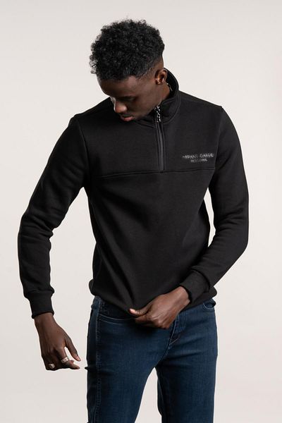 FBI Zippered Stand Collar 3 Thread Raster Slimfit Sweatshirt