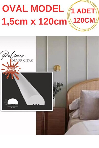 Renkli Duvarlar 1.5cm x 120cm Polimer Lake Beyaz Elit Pvc Çıta Salon Ev Ofis Koridor Duvar Çıtalama