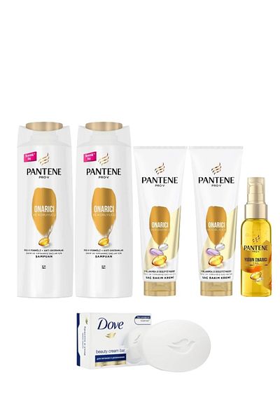 Pantene Dove Repair Kit - 2 Shampoos, 2 Conditioner and Intensive Treatment Oil Gift