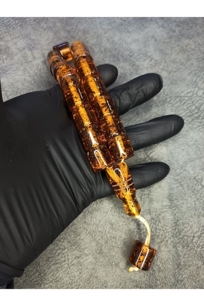 Mos Tespih Mascot High End Earth Fossil Powder Amber Prayer Beads