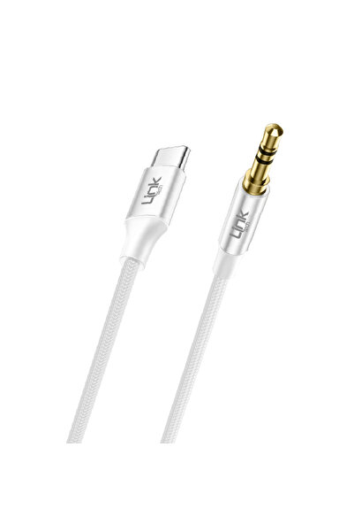 Linktech A586 Type-c - 3.5mm Aux Kablo 1mt Beyaz