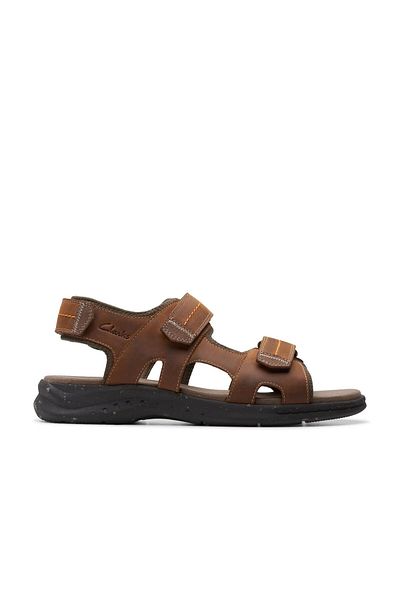 CLARKS Brown Genuine leather Sandals For Mens