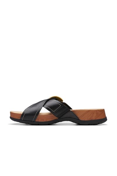 CLARKS Black Genuine leather Sandals For Womens