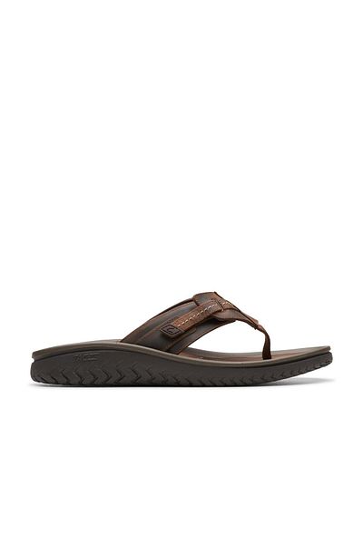 CLARKS Brown Genuine leather Sandals For Mens