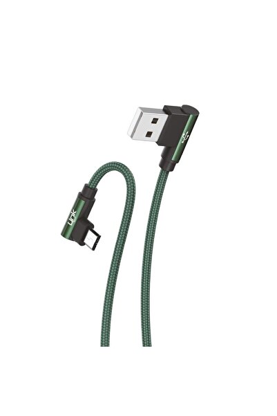Linktech K592 Safe Micro Usb 90 Derece Data/şarj Kablosu 3a 1.5mt