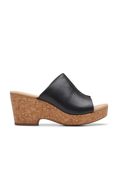 CLARKS Black Genuine leather Sandals For Womens