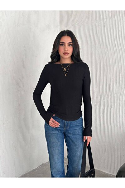 Noa Noa Блуза з човниковим коміром і плісированими боками