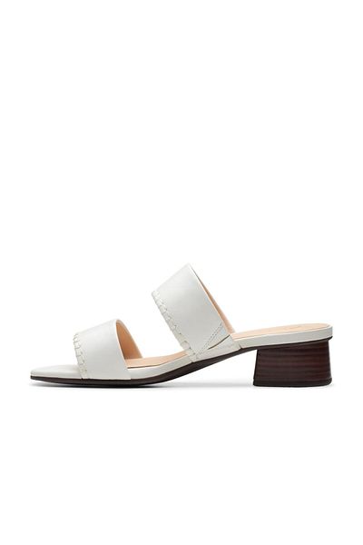 CLARKS Cream Genuine leather Sandals For Womens