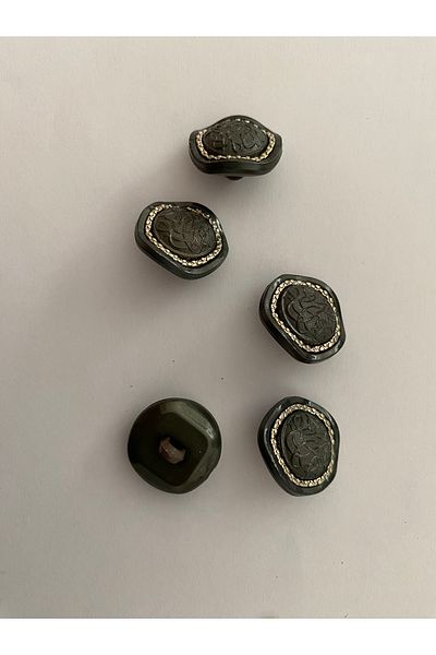 Öztürk Cardigan, Vest, Entari, Ferace Italian Model Button. 21mm. 5 Pkt. Color: Grey.